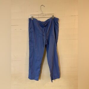 ScrubStar Ciel Blue Scrub Pants Size Medium Elastic Waist Cargo Pockets Stretch